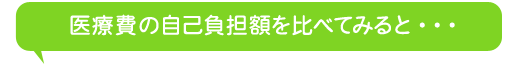 医療費の自己負担額を比べてみると・・・